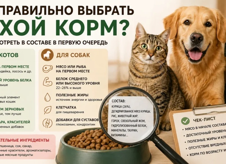 Как выбрать корм собаке по составу?
